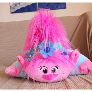 Pink Poppy Troll Pillow Pet World Tour Stuffed Animal Plush Toy DreamWorks 16"